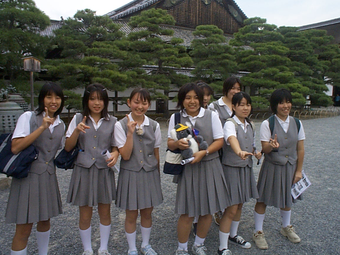 Schoolgirl outside